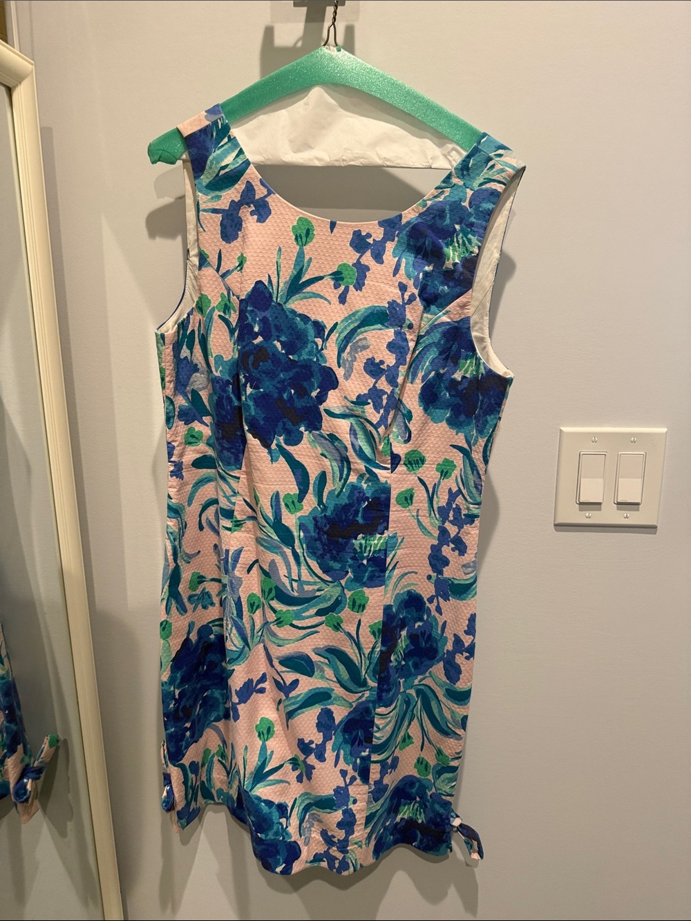 Lilly Floral Shift Dress in Pink and Blue